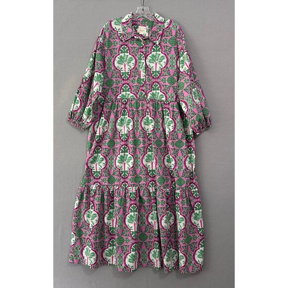 Maeve Dresses & Skirts - Anthropologie The Bettina Tiered Shirt Dress by Maeve Size XL